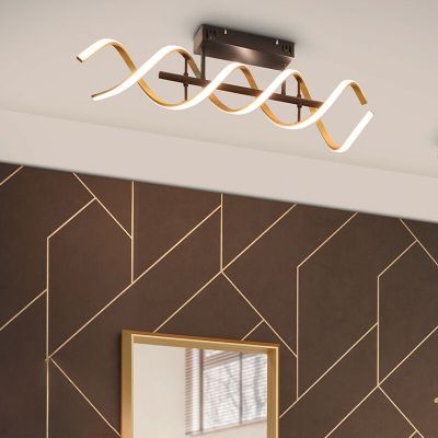 Messing loftlampe design, Sylvian, 41W, varm til kold hvid justerbar LED, 3 trins lysdæmper