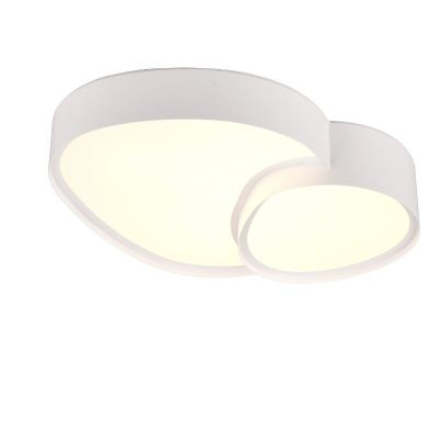 Hvid loftlampe metal, Merwin, 21W, varm til kold hvid justerbar LED, med fjärrkontroll
