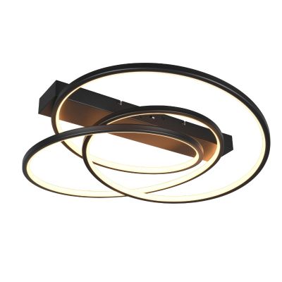 Sort plafond design, Teodore, 34W, white switch LED, 3 trins lysdæmper