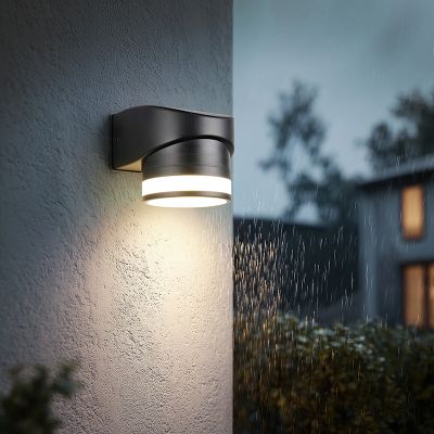 Sort udendørslampe modern, Neslihan, IP44
