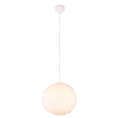 Beige pendler lampe stof, Vijay