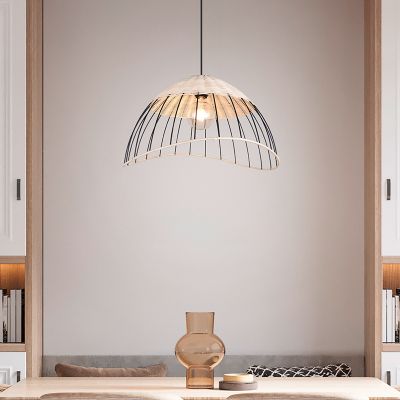 Rattan pendler lampe brun, Rauf