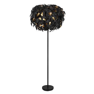 Sort gulv lampe retro, Urwa, med brytare