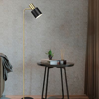 Sort gulv lampe metal, Zoja, med brytare
