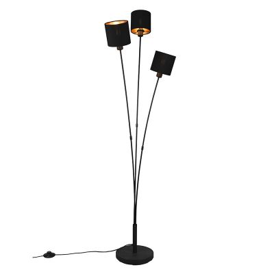 Sort gulv lampe modern, Koge, med brytare