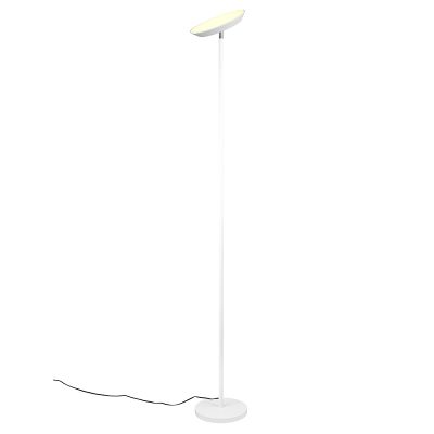 Hvid gulv lampe modern, Shahid, 17W, varm til kold hvid justerbar LED, med beröringsdimmer