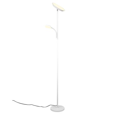 Hvid gulv lampe modern, Shahid, 17W, varm til kold hvid justerbar LED, med beröringsdimmer