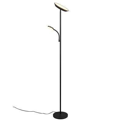 Sort gulv lampe modern, Shahid, 17W, varm til kold hvid justerbar LED, med beröringsdimmer