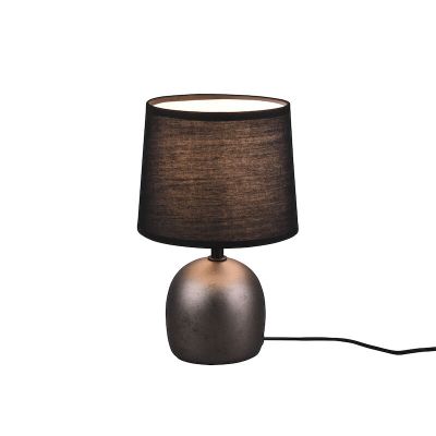 Keramik bordlampe nikkel, Myrna, med brytare