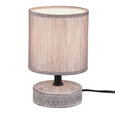 Keramik bordlampe brun, Lola, med brytare