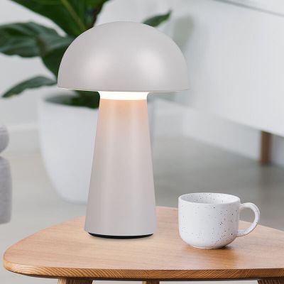 Grå udendørs bordlampe modern, Rachelle, 2W, 3000K LED, IP44, 3 trins lysdæmper