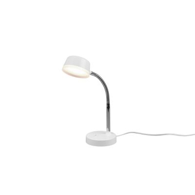 Hvid skrivebordslampe modern, Fabio, 4,5W, 3000K LED, med brytare