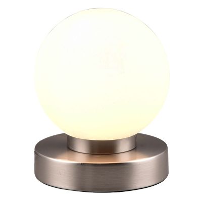 Nikkel bordlampe metal, Serdal, med brytare