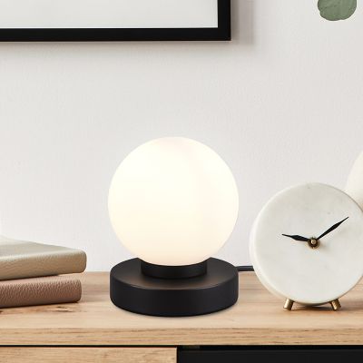 Sort bordlampe metal, Serdal, med brytare