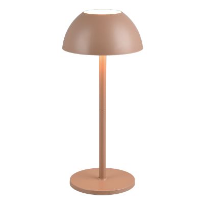 Brun genopladelige udendørs bordlampe modern, Rakesh, 1,7W, 3000K LED, IP54, 3 trins lysdæmper