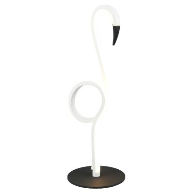 Hvid bordlampe design, Puk, 6W, 3000K LED, med brytare