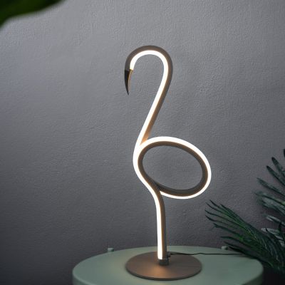 Sort bordlampe design, Puk, 6W, 3000K LED, med brytare