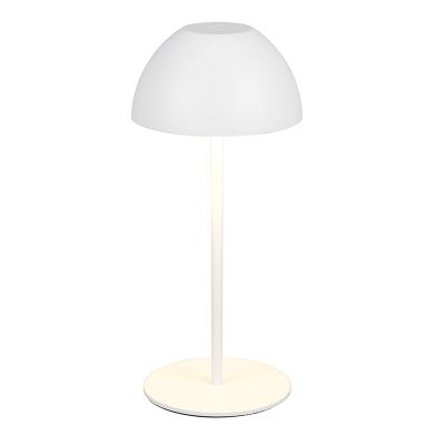 Hvid genopladelige bordlampe plast, Mikhail, 2W, 3000K LED, IP44, med beröringsdimmer