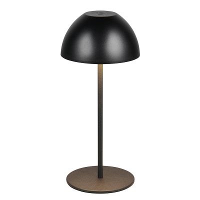 Sort genopladelige bordlampe plast, Mikhail, 2W, 3000K LED, IP44, med beröringsdimmer