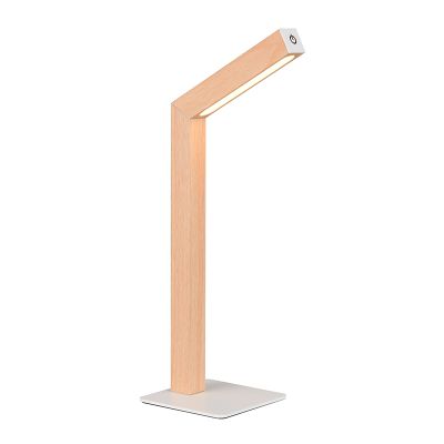 Modern genopladelig bordlampe træ, Reijer, 2W, 3000K LED, med touch lysdæmper