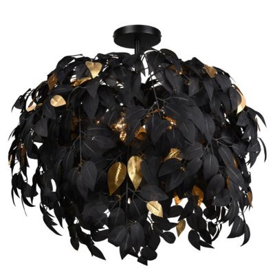 Sort loftlampe retro, Urwa