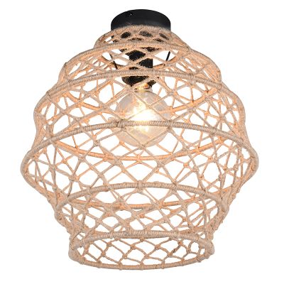 Brun loftlampe rustik, Liduina