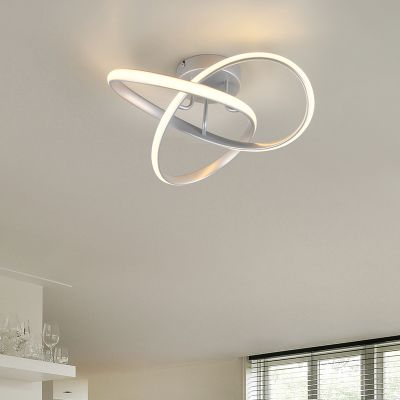 Sølv loftlampe design, Suat, 15W, 3000K LED