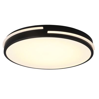 Sort plafond modern, Fadi, 24W, varm til kold hvid justerbar LED, med fjärrkontroll