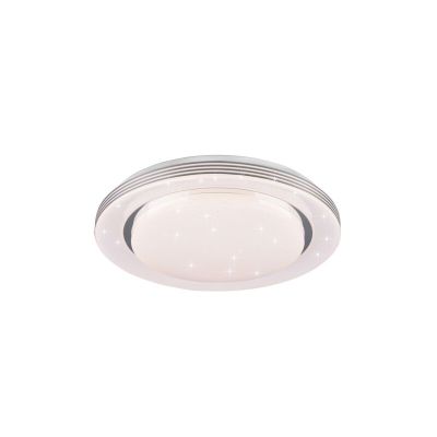 Hvid plafond modern, Alpha, 22W, varm til kold hvid justerbar LED, med fjärrkontroll