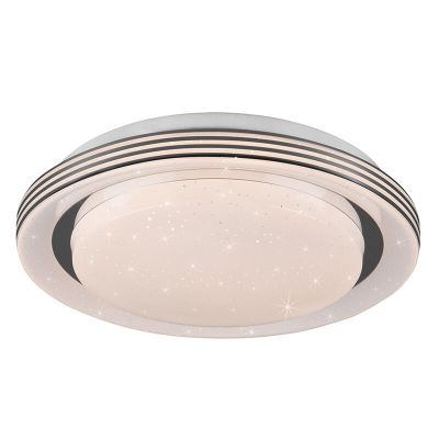 Hvid plafond modern, Alpha, 10,5W, varm til kold hvid justerbar LED, med fjärrkontroll