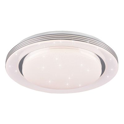 Hvid plafond modern, Alpha, 22,5W, varm til kold hvid justerbar LED, med fjärrkontroll