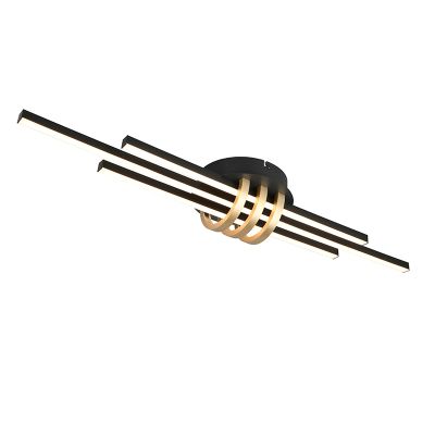 Sort plafond modern, Saloua, 20W, 3000K LED, 3 trins lysdæmper