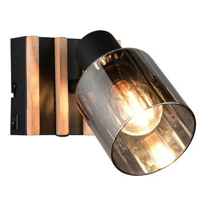 Sort vægspot modern, Steije, med brytare