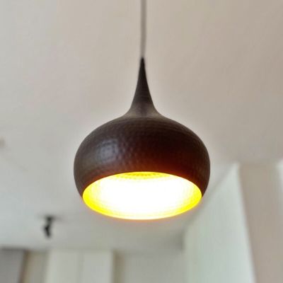Industri pendler lampe sort, Fayk