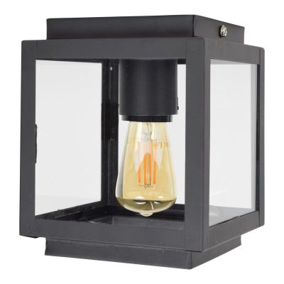 Industri loftlampe sort, Mendor
