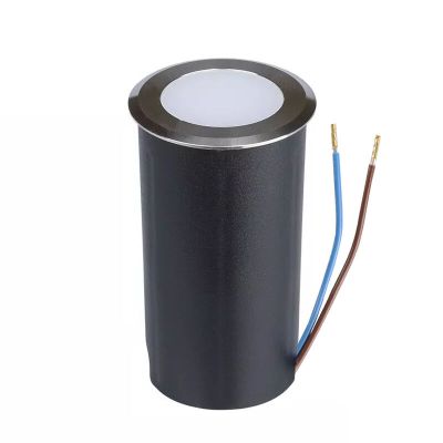 Modern nedgravningsspot sølv, Marcus, 1W, 6500K LED, IP67