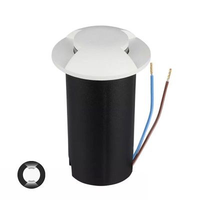 Modern nedgravningsspot hvid, Marcus, 1W, 6500K LED, IP67