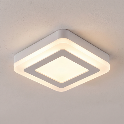 Plast trappelys hvid, Haley, 8W, 3000K LED, IP54