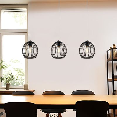 Industri pendler lampe sort, Wiro