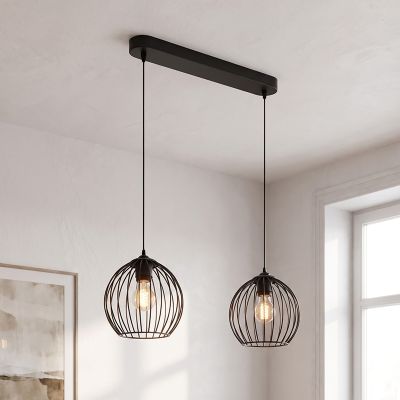 Industri pendler lampe sort, Wiro