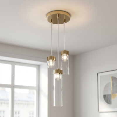 Design pendler lampe guld, Maxwell