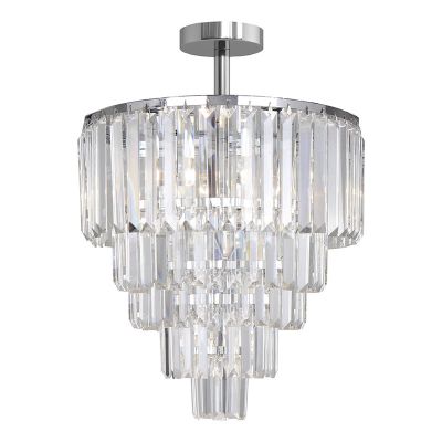 Design loftlampe krom, Kajol