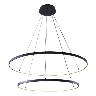 Design pendler lampe sort, Kubra, 60W, varm til kold hvid justerbar LED