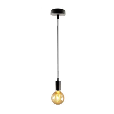 Modern pendler lampe uden skærm sort, Rika