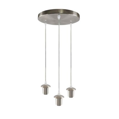 Aluminium pendler lampe uden skærm krom, Rika