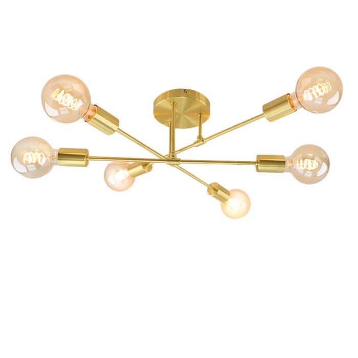 Modern loftlampe guld, Amos