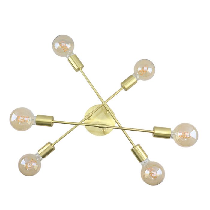 Modern loftlampe guld, Amos