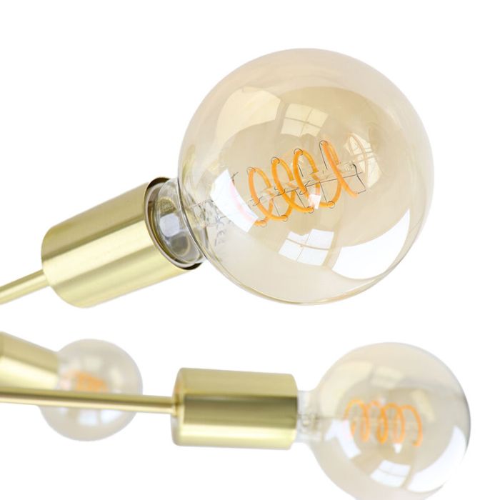 Modern loftlampe guld, Amos