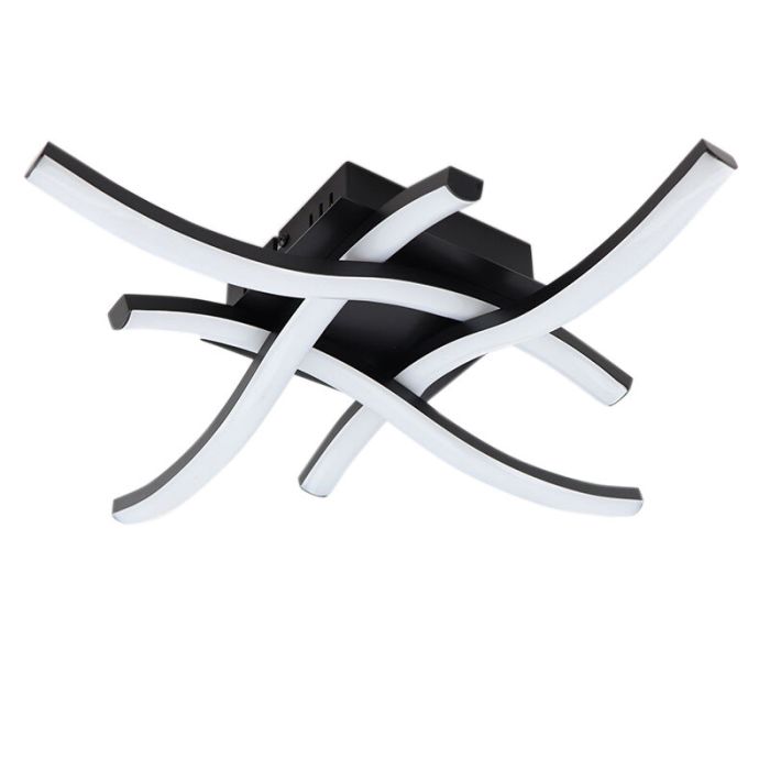 Modern loftlampe sort, Julian, 16W, 2700K LED, 3 trins lysdæmper