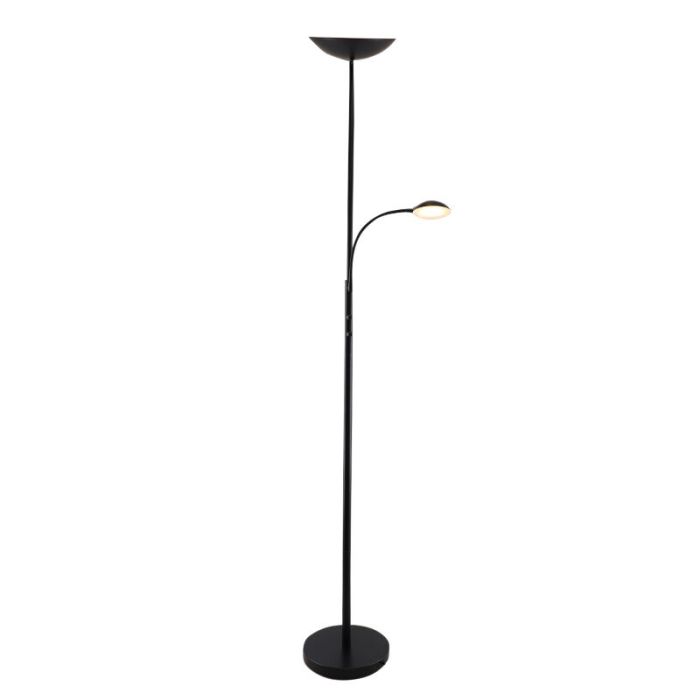 Modern læselampe gulv sort, Soner, 10W, 3000K LED